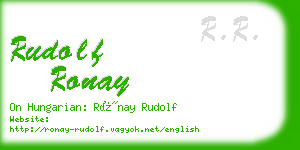 rudolf ronay business card
